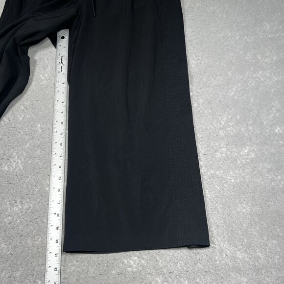 Athleta Pants Womens 10 Black Avenue Wide Leg Crop High Rise Straight Logo - Picture 6 of 12